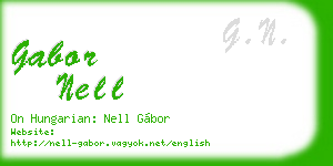 gabor nell business card